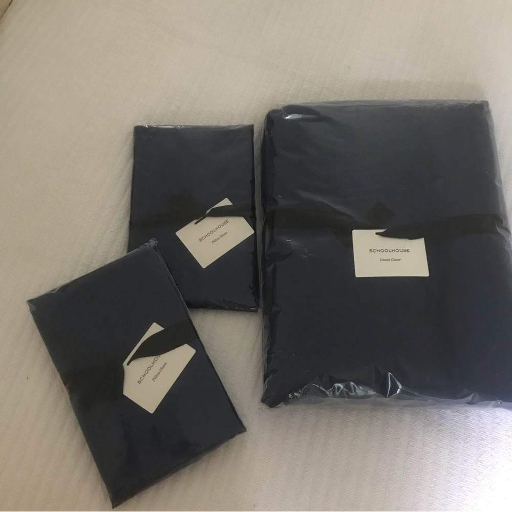 schoolhouse linen duvet set nwt - Picture 2 of 9